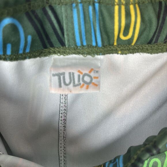 Vintage Tulio Mens Large Paperclip Rainbow Swim Trunks Rare 80s Rainbowcore - Picture 8 of 14